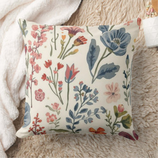 Coussin Jardin coloré Fleurs sauvages Fleurs de printemps 
