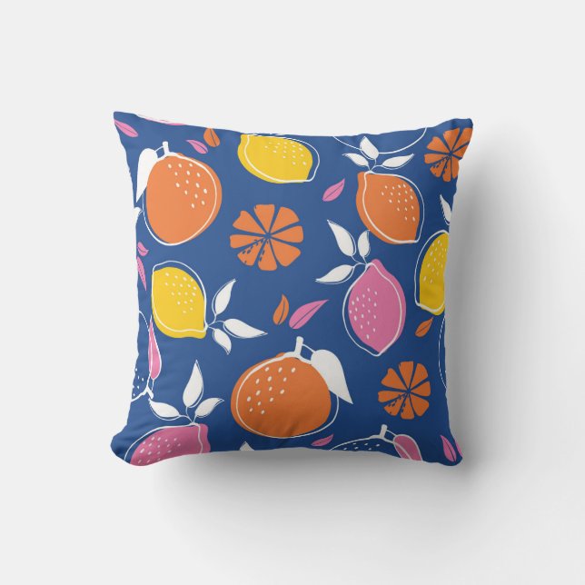 Coussin Jardin d'agrumes (Recto)