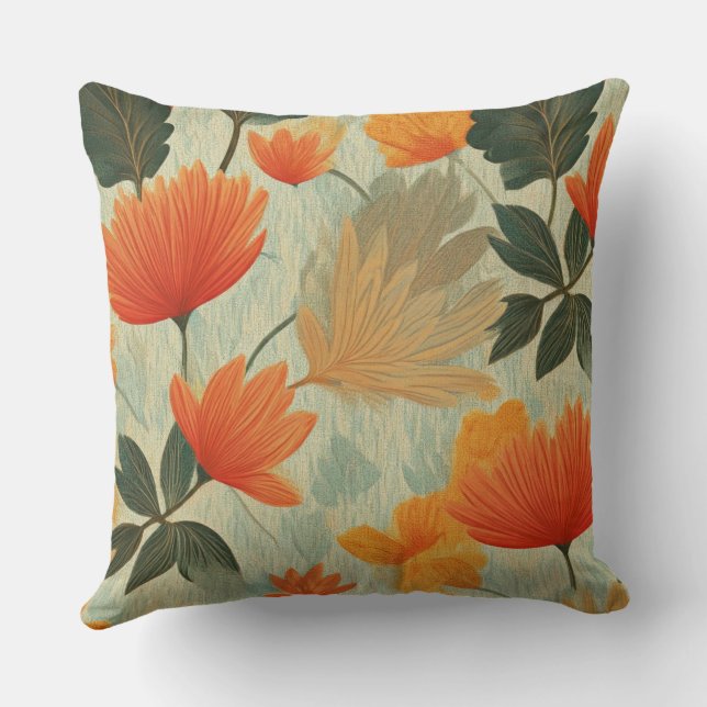Coussin Jardin d'automne doux (Verso)