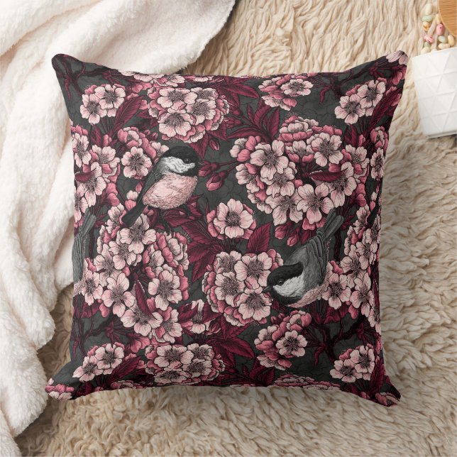 Coussin Jardin de cerisier nocturne (Couverture)