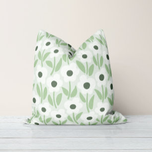 Coussin Jardin de fleurs de craie Calme botanique