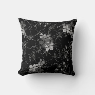 Coussin Jardin de minuit Hibiscus hawaïen Floral