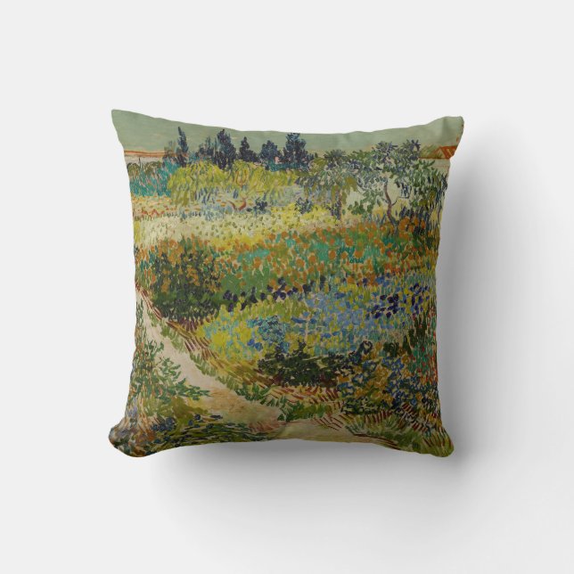 Coussin Jardin de peinture classique de Van Gogh à Arles (Recto)