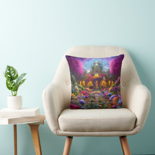 Coussin Jardin de Whimsical rempli de fleurs