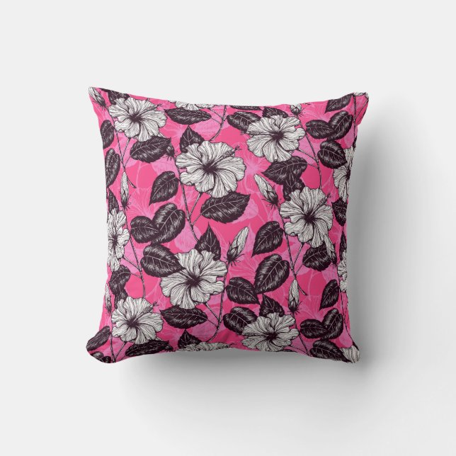 Coussin Jardin des Hibiscus 2 (Recto)