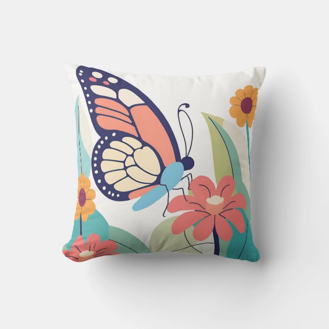 Coussin Jardin des papillons (Recto)