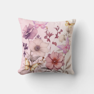 Coussin Jardin des papillons Cottagecore