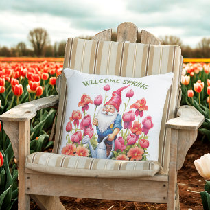 Coussin Jardin Eaux Gnomes Les Fleurs