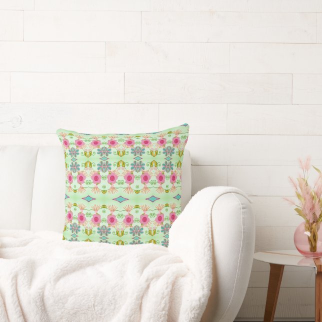 Coussin Jardin Éclectique Enchantant : Beauté Florale Dive (Canapé)