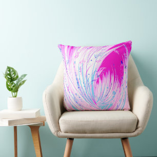 Coussin Jardin enchanté rose Abstrait