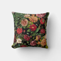 Jardin fleuri vintage nuit motif