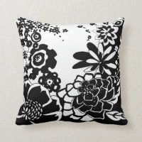 Jardin floral noir et blanc Motif graphique