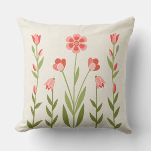 Coussin Jardin Floral Parfait – Sauge & Rose Pâle