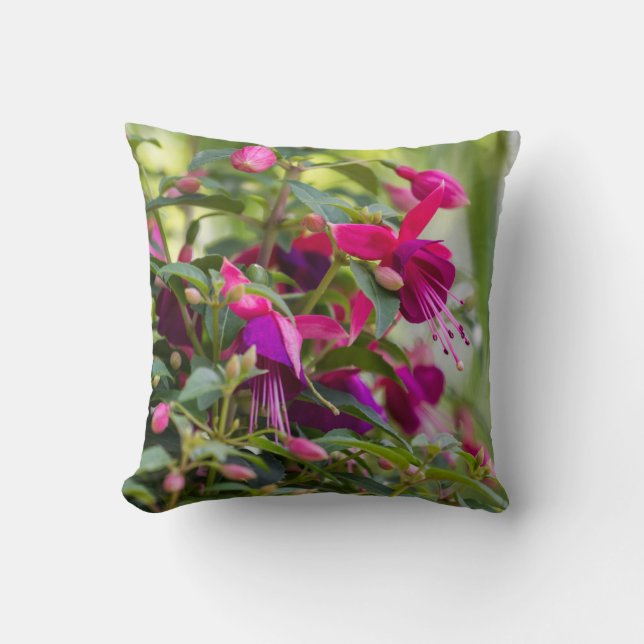 Coussin Jardin Fuchsia (Recto)