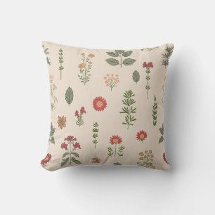 Coussin Jardin Herbal Vintage   Cottagecore Herbal Vintage