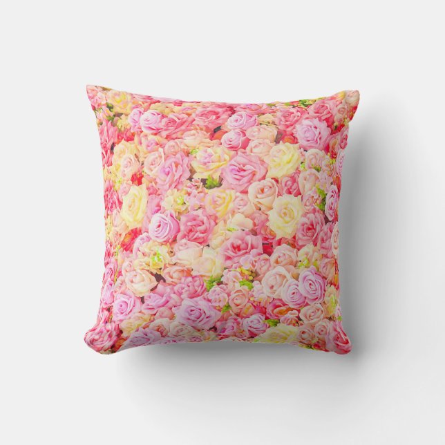 Coussin Jardin rose (Recto)