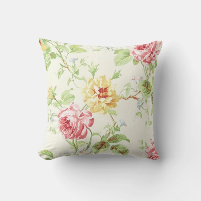 Coussin Jardin rose de PixDezines (Recto)