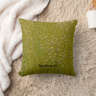 Coussin Jardin vert et jaune personnalisé de lorals