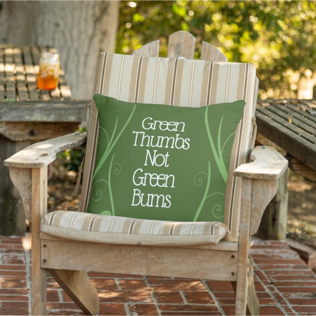 Coussin Jardiniers drôles pouces verts pas fesses vertes (Chaise)