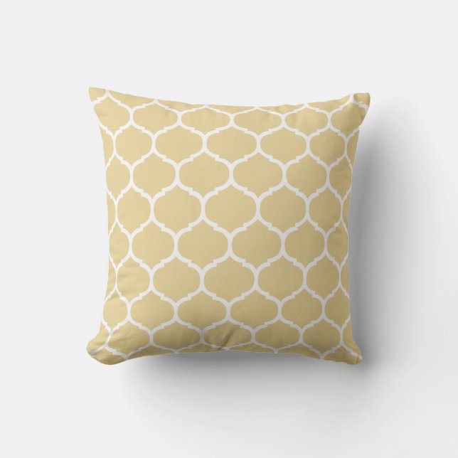 Coussin jaune canari de bébé marocain (Recto)