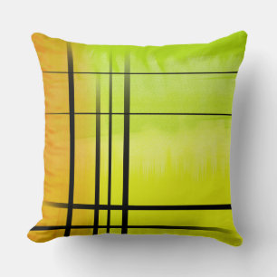 Coussin jaune chaud orange