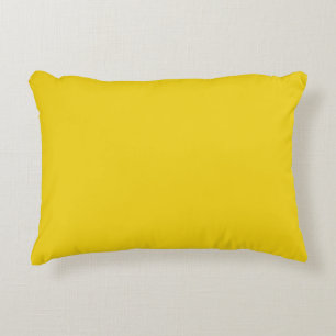 Coussin jaune citron solide d'accent