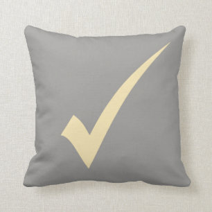 Coussin jaune de marque de signe de symbole de