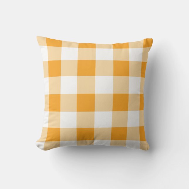 Coussin Jaune En vichy Motif Jaune (Recto)