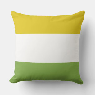 Coussin Jaune ensoleillé et vert printemps