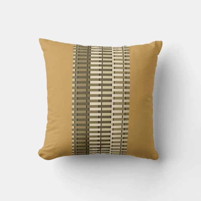 Coussin Jaune ocre élégant moderne Motif Abstrait moderne (Recto)