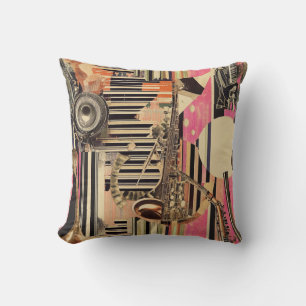 Coussin Jazz Age Musician 1920s Dadaist Style