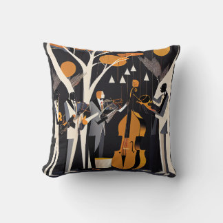 Coussin Jazz Band design de style rétro Jeu d'oreiller