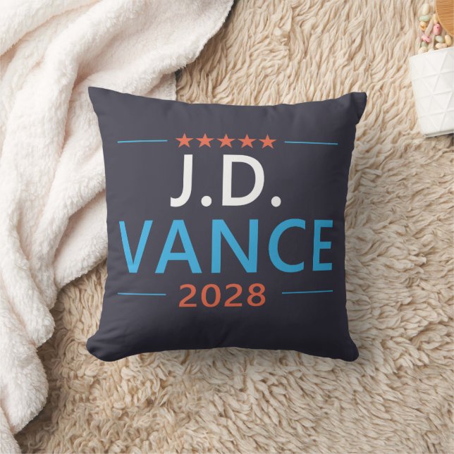 Coussin JD Vance 2028 Patriotique Républicain (Couverture)