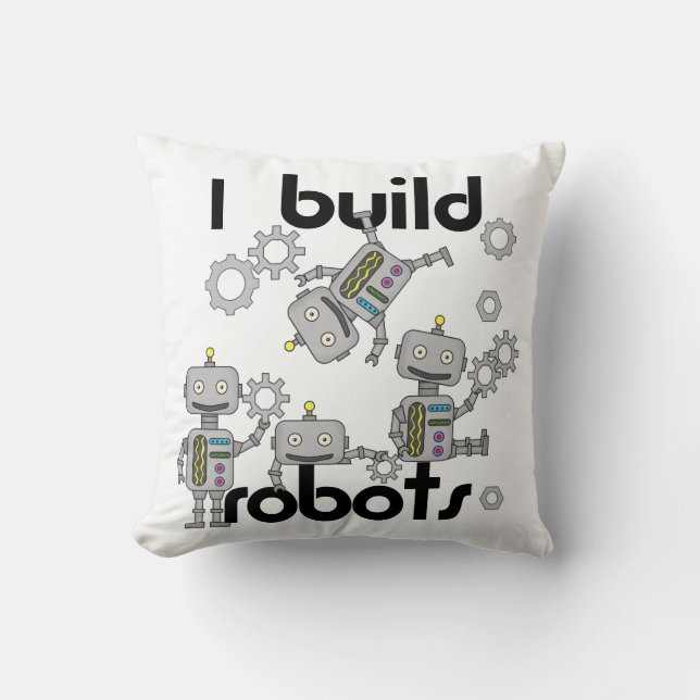 Coussin Je construis des robots (Recto)