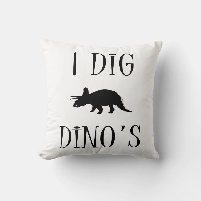 Coussin Je creuse le carreau de Dino - (les dinosaures) (Recto)