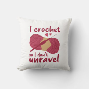 Coussin Je Crochète Pour Ne Pas Me Désagréger