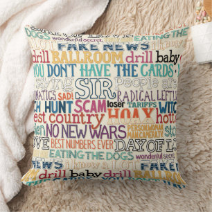 Coussin Je déteste la stupidité de toute la typographie