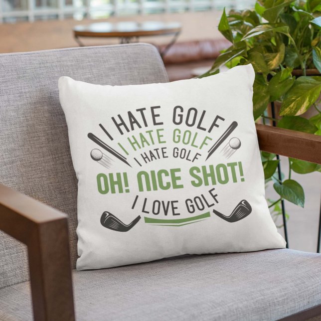 Coussin Je déteste le golf (Créateur téléchargé)