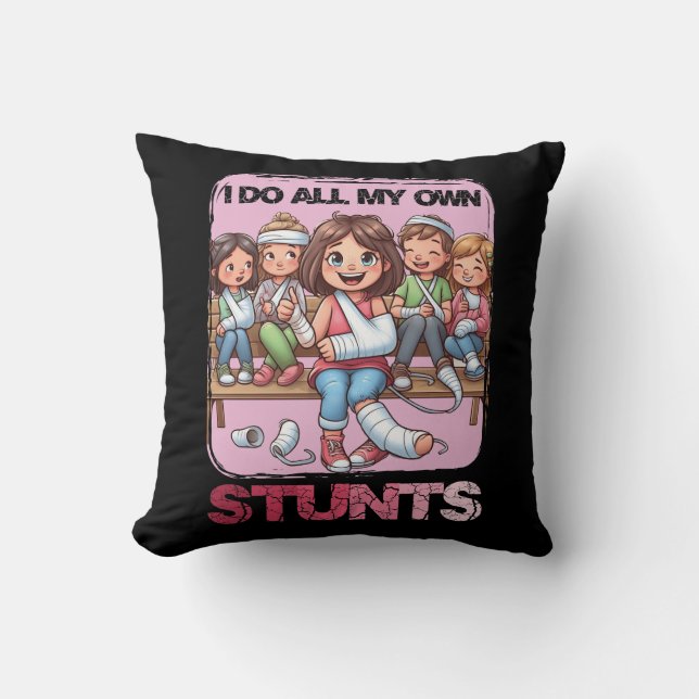 Coussin Je Fais Mes Propres Têtes Brouillées Bras Se Bien  (Recto)