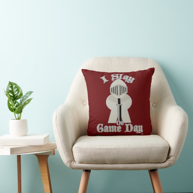 Coussin Je Joue Jour Jour Epic Board Gamer Knight Art (Chaise)