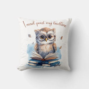 Coussin Je lis au-delà de mon heure de coucher 