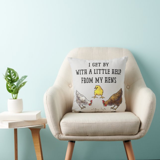Coussin Je me débrouille Avec Un Peu D'Aide De Mon Apron D (Chaise)