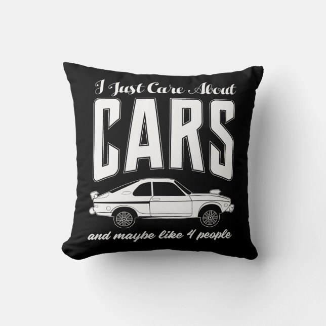 Coussin Je m'inquiète juste du cadeau de voitures pour des (Recto)