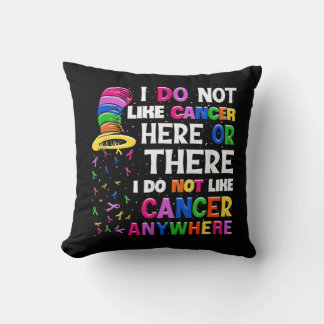 Coussin Je n'aime pas le cancer ici ou là je n'aime pas C