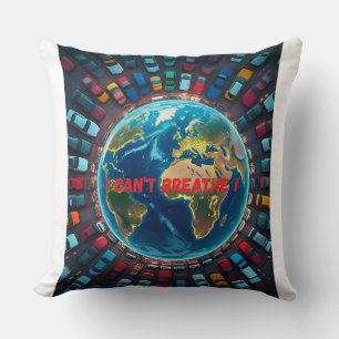 Coussin Je ne peux pas respirer - pollution De l'environne