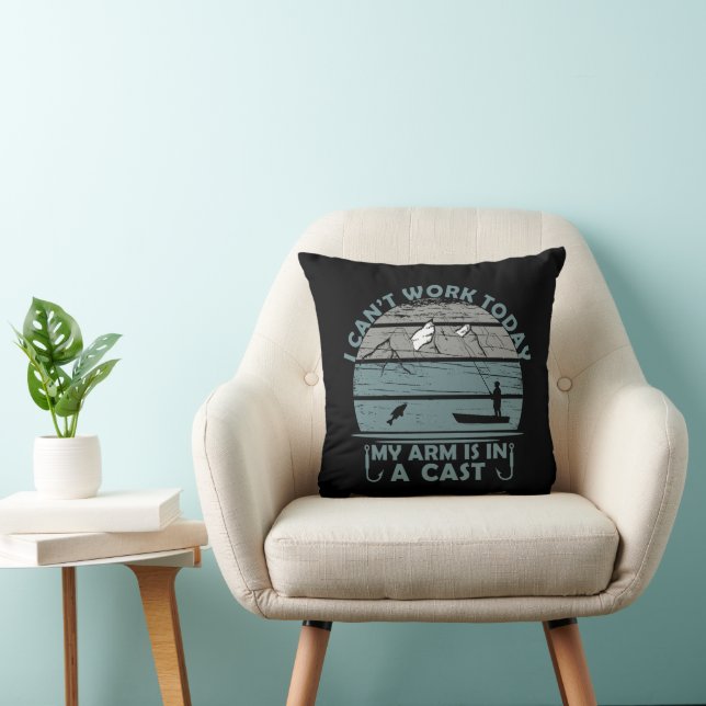 Coussin Je ne peux pas travailler aujourd’hui, mon bras es (Chaise)