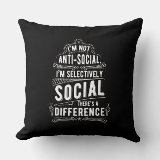 Coussin Je ne suis pas anti-social