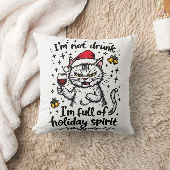 Coussin Je ne suis pas ivre Je suis plein d'esprit de vaca (Couverture)