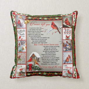 Coussin Je ne t'ai jamais quitté Noël Cardinal Nice Cadeau