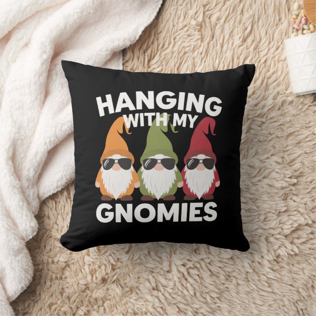 Coussin Je Passe Avec Mes Gnomies Drôle Gnome De Jardin (Couverture)